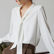 Amelie Tie-Neck Blouse – Chic Lightweight Top Women Blouse