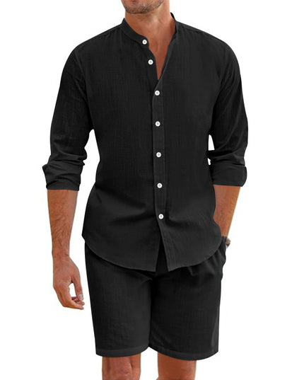 Men’s Beach Shirt & Drawstring Short Set Shirts