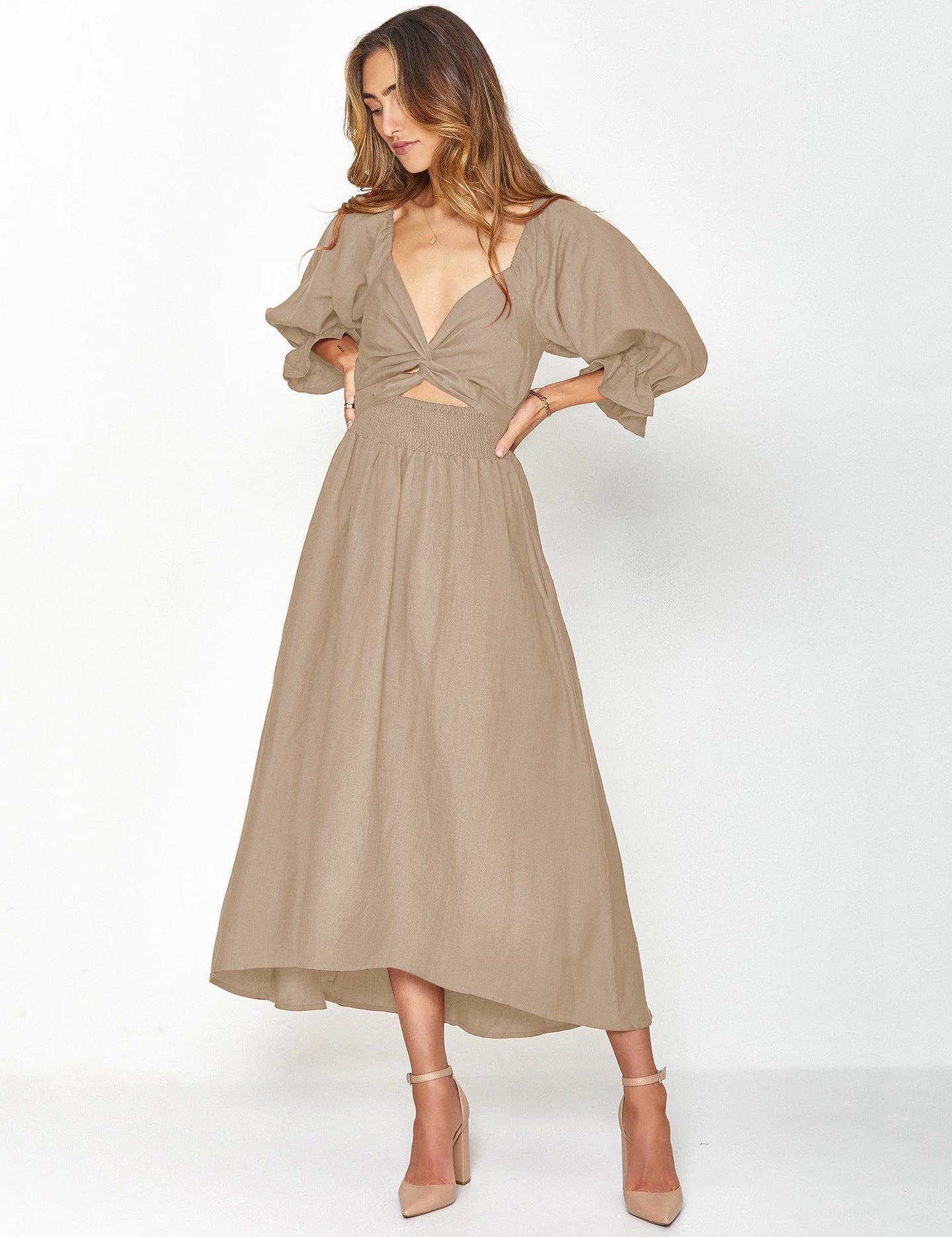 Vivian | Dress Beige Dresses