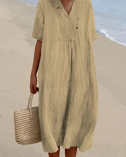 Karyl's Luftiges und Bequemes Sommerkleid Khaki Dresses