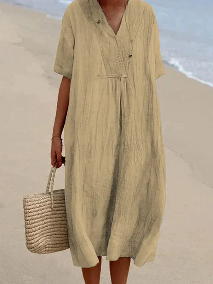 Karyl's Luftiges und Bequemes Sommerkleid Khaki Dresses