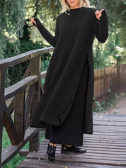 Pauline Laurent | Stylish Loose Layered Dress Black Dresses