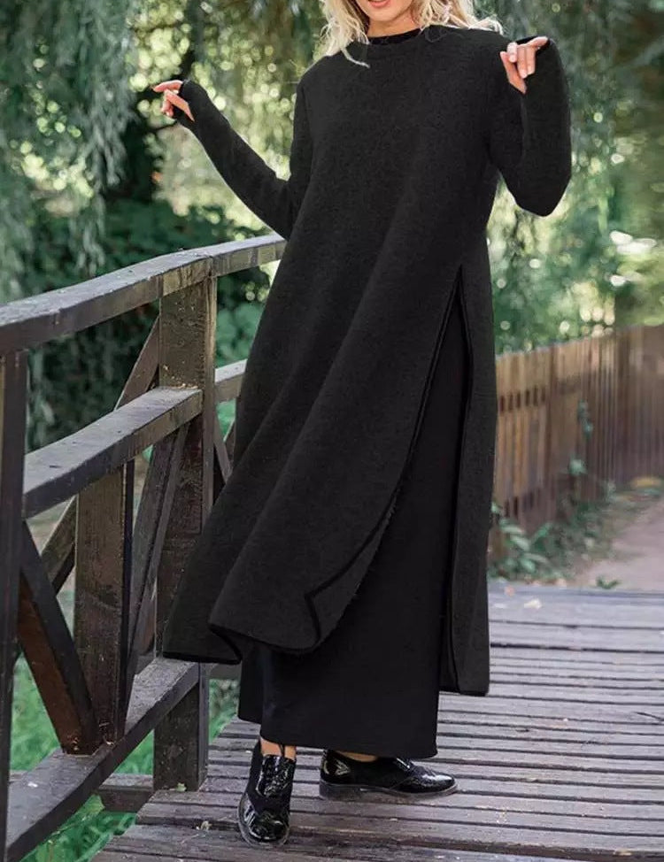 Pauline Laurent | Stylish Loose Layered Dress Black Dresses
