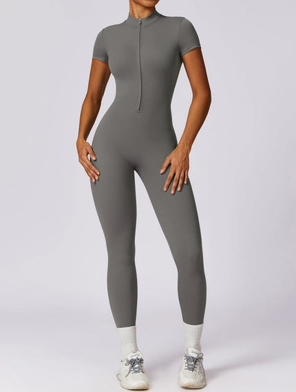 Women's Sportswear Gym Jumpsuit Hemp Gray Jumpsuit