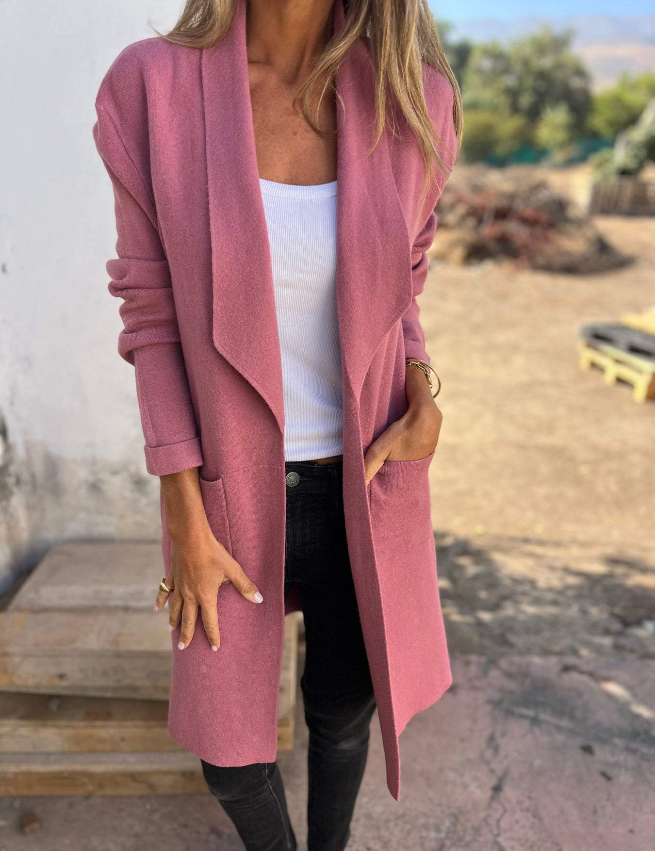 Lena | Soft Knit Cardigan Pink Cardigans