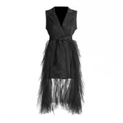 Paisley™ | V-Neck Suit Mesh Curve-Enhancing Splicing Dress Dresses