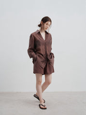 Vesper | High Waist A-line Wide Leg Shorts