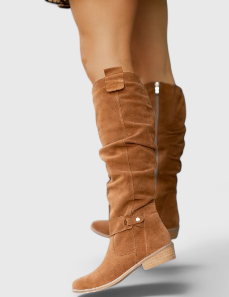 Celine Retro-Inspired High Boots Brown Boots