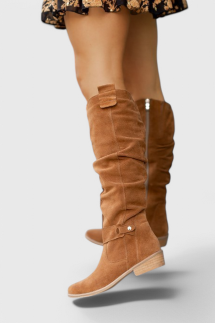Celine Retro-Inspired High Boots Brown Boots