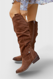 Celine Retro-Inspired High Boots Dark Brown Boots