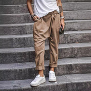 Women's High-Waist Harem Pants with Pockets Trousers