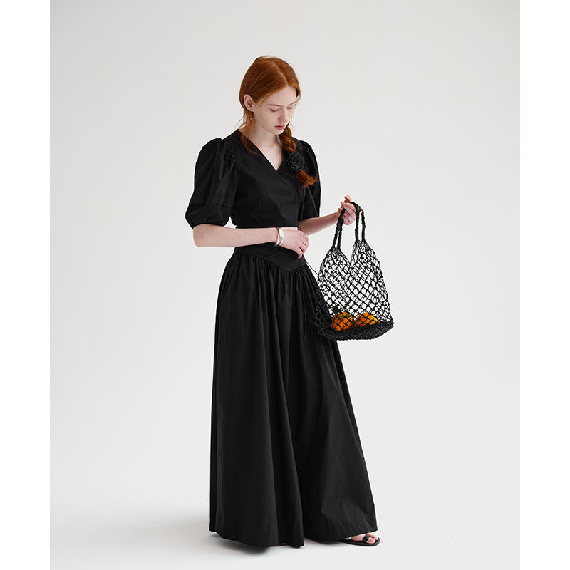 Emmeline™ | Summer Black Lady Suit Dresses