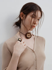 Zuri™ | Ice Silk Knitted Cardigan Blouse Blouse