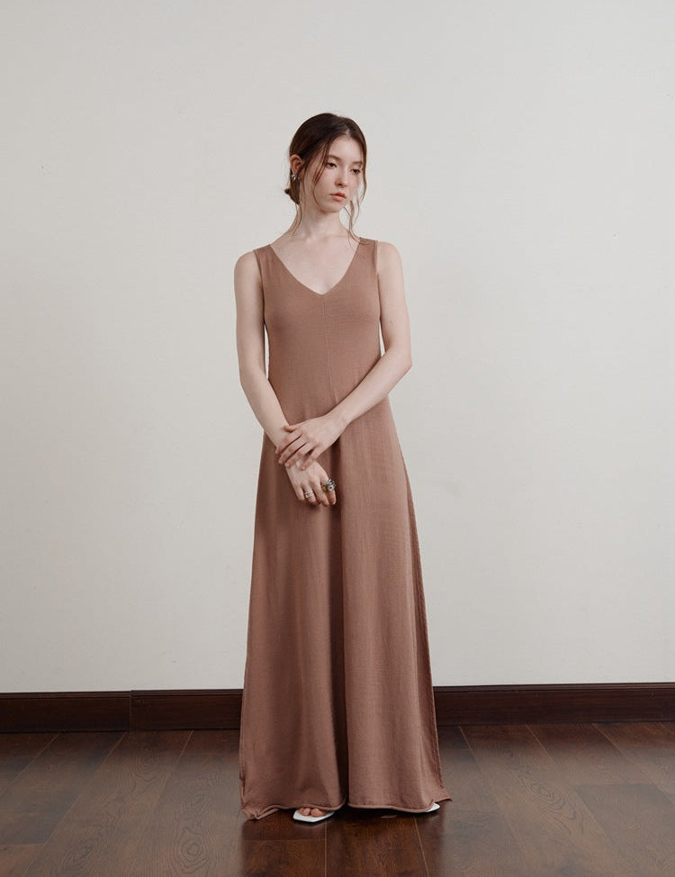 Keira™ | Slimming Backless Long Dress coffee Dresses