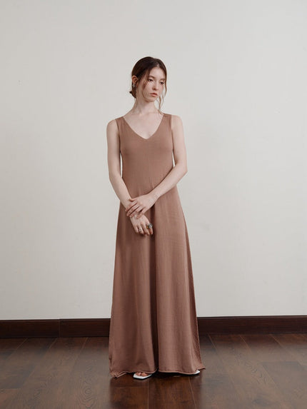 Keira™ | Slimming Backless Long Dress coffee Dresses