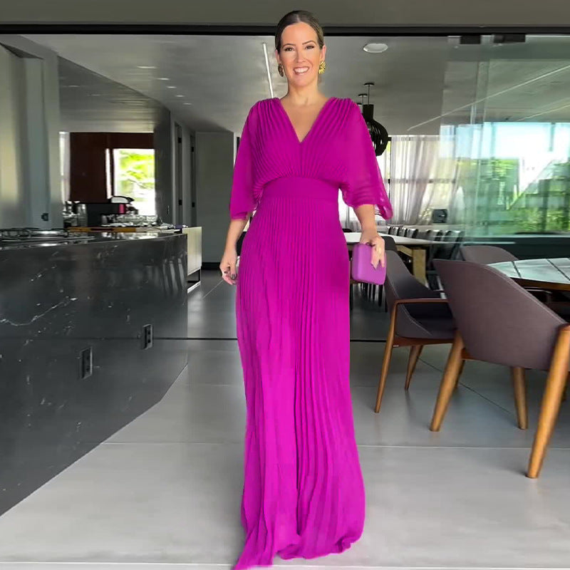 Elegant Eloise Maxi Dress Rose Red Dresses