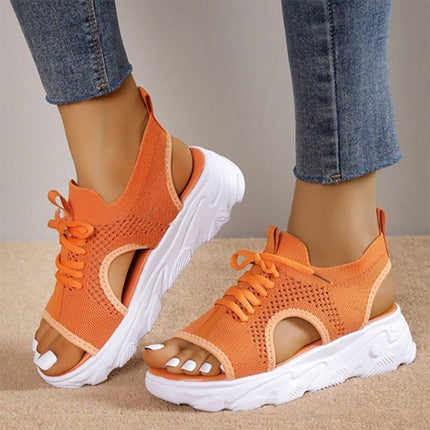 Evie™ - Stylish Breathable Platform Sandals Orange