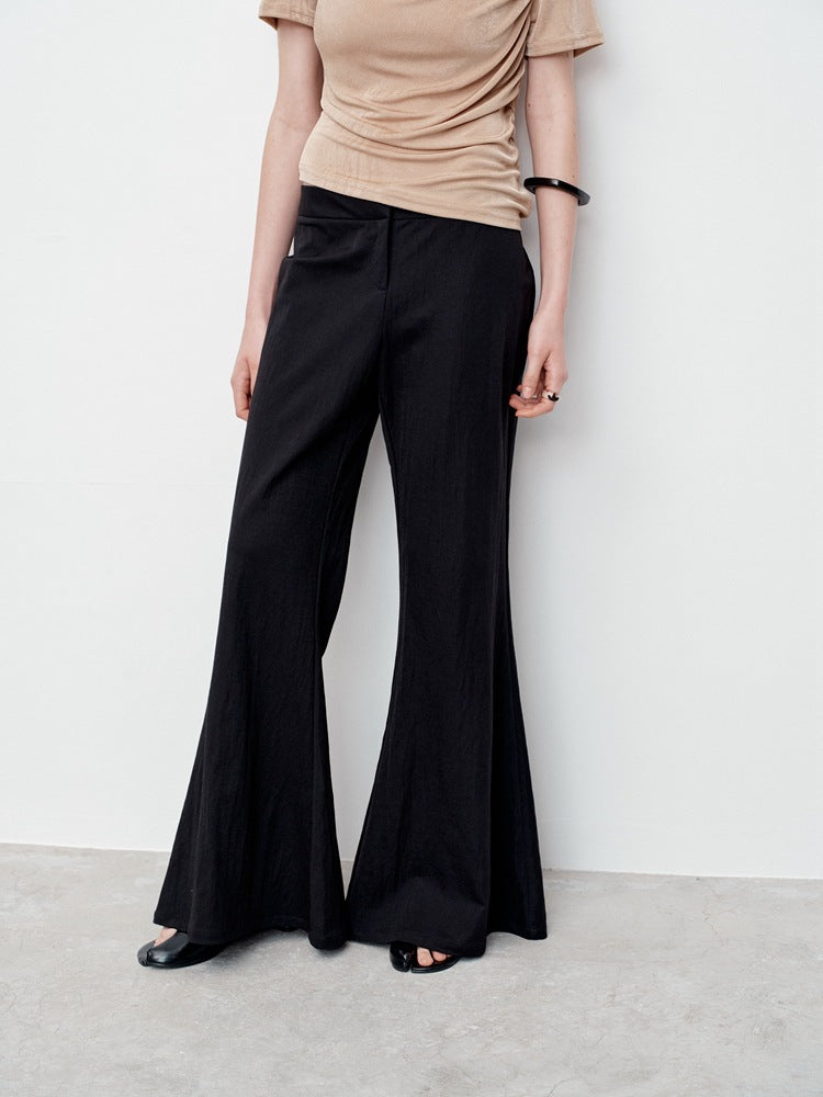 Elara | Bell-Bottom Pants Black Women Pants