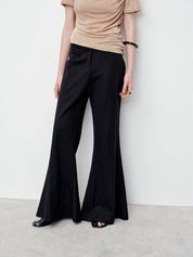 Elara | Bell-Bottom Pants Black Women Pants
