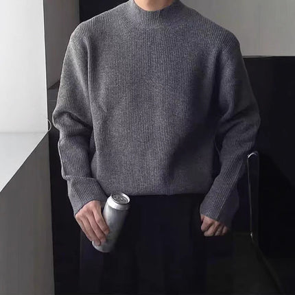 Alexander | Comfortable Wool Sweater Dark Gray Sweaters