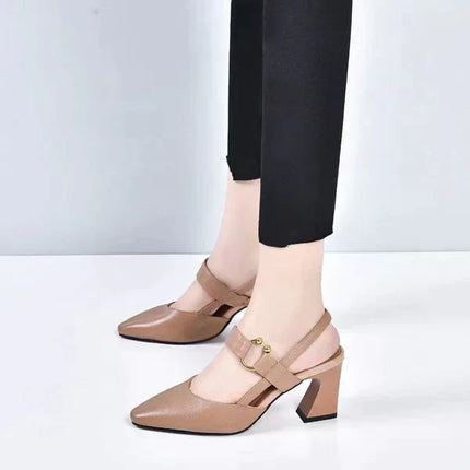 Esa | Orthopaedic Sandals with Heels Brown Shoes