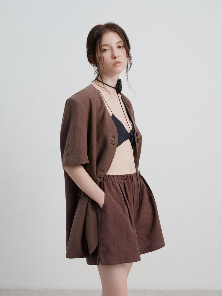 Vesper | High Waist A-line Wide Leg Shorts