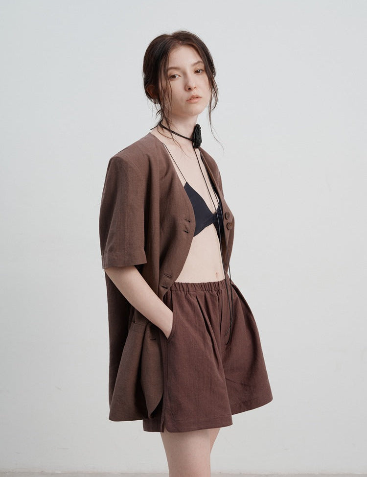 Vesper | High Waist A-line Wide Leg Shorts