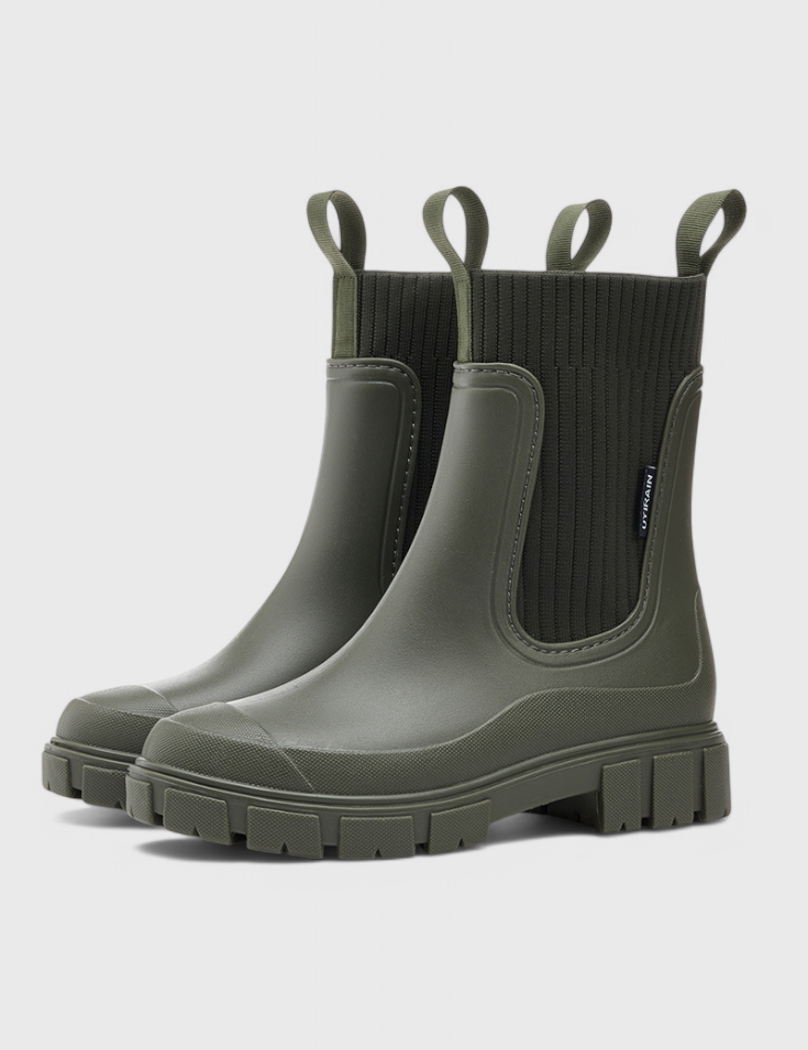 Maelie Waterproof Chelsea Boots Green Boots