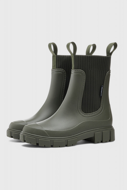 Maelie Waterproof Chelsea Boots Green Boots