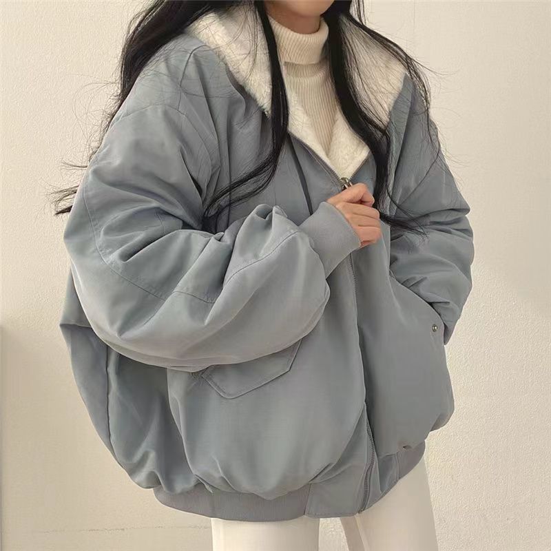 Two-way Hooded Jacket Blue Jacket