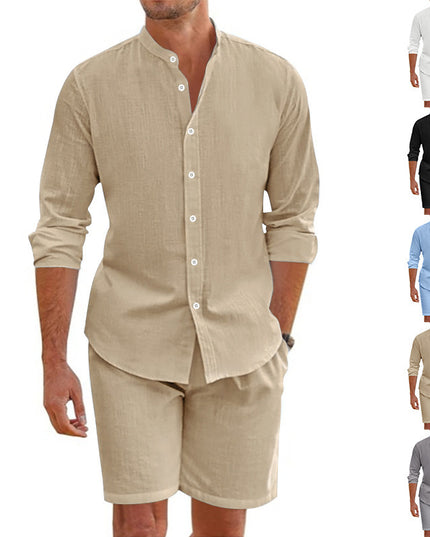 Men’s Beach Shirt & Drawstring Short Set Shirts