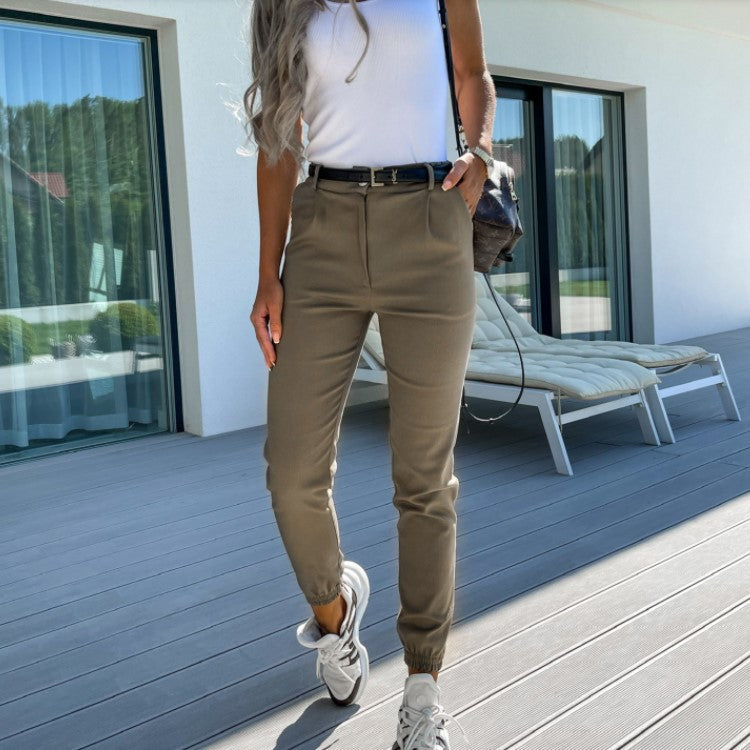 Ellie | Skinny Stretch Pants Army Green