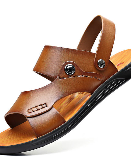 Marlow™ Leather Block-Heel Slide Sandals Sandals