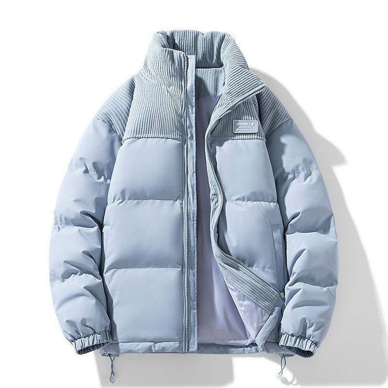 Wide Wale Corduroy Quilted Jacket Sky Puffer Jacket