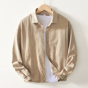 Urbane Button-Up Shirt Khaki