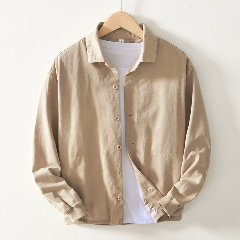 Urbane Button-Up Shirt Khaki