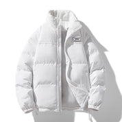 Wide Wale Corduroy Quilted Jacket White Puffer Jacket