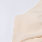 Daphne™ | White Oblique Shoulder Sling Pleated Dress Dresses