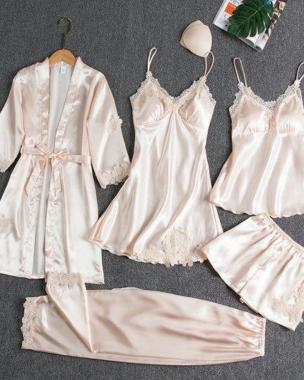 Kiera | Luxurious Pyjama Set White Gold