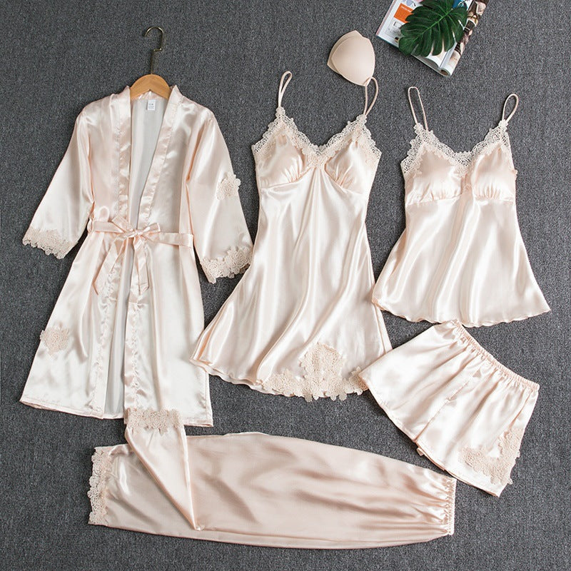 Kiera | Luxurious Pyjama Set White Gold