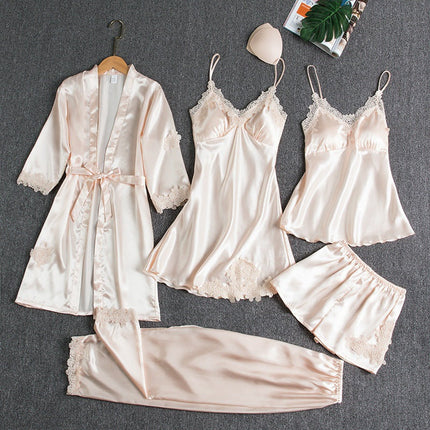 Kiera | Luxurious Pyjama Set White Gold