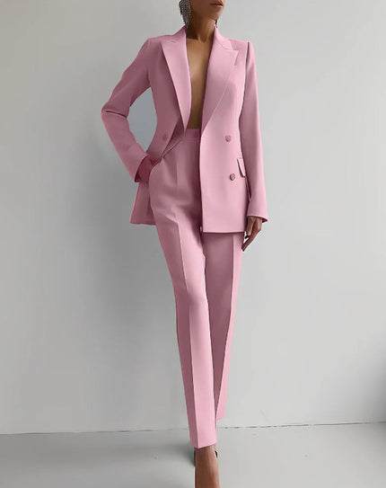 Luxury Women's Two Piece Suit Blazer Pink Blazer
