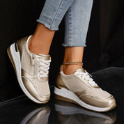 Women's Lace-Up Side-Zip Sneakers Sneakers