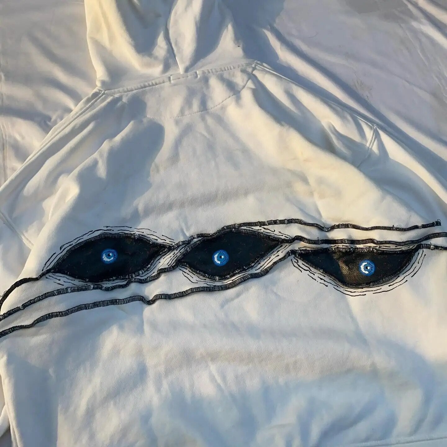 Harajuku Eye Patchwork Hoodie Men's Hoodie