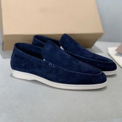 Stefano | Suède Loafers Marine Blue Loffers