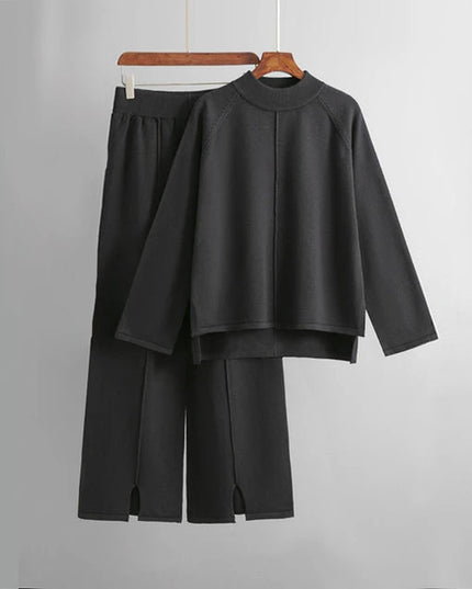 Leia | Lounge Duo Set Black Two Pieces Sets