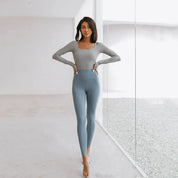Aspire Two-Tone Backless Jumpsuit Jumpsuit