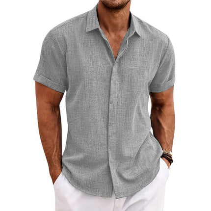 Alen | Linen Shirt Light Grey Shirt