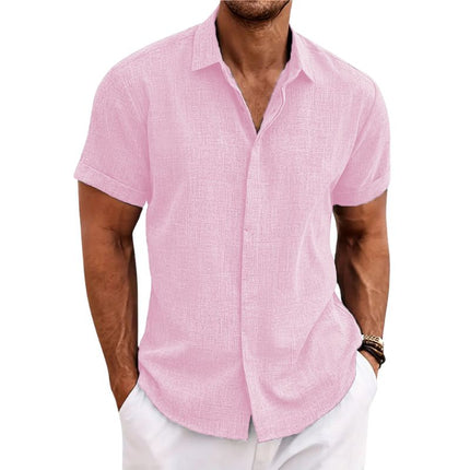 Alen | Linen Shirt Pink Shirt