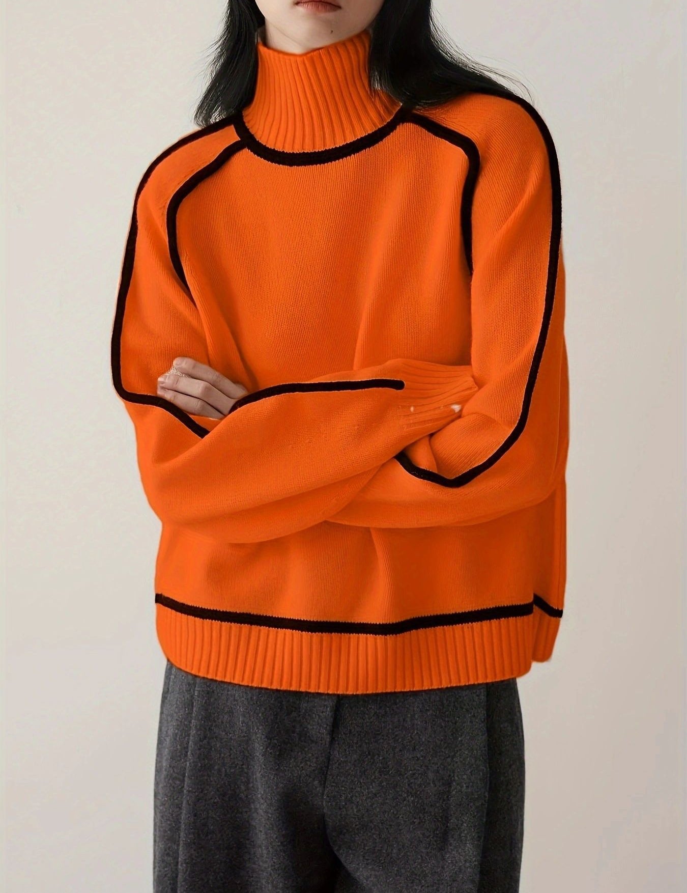 Luxe Knit Sweater Orange Sweater